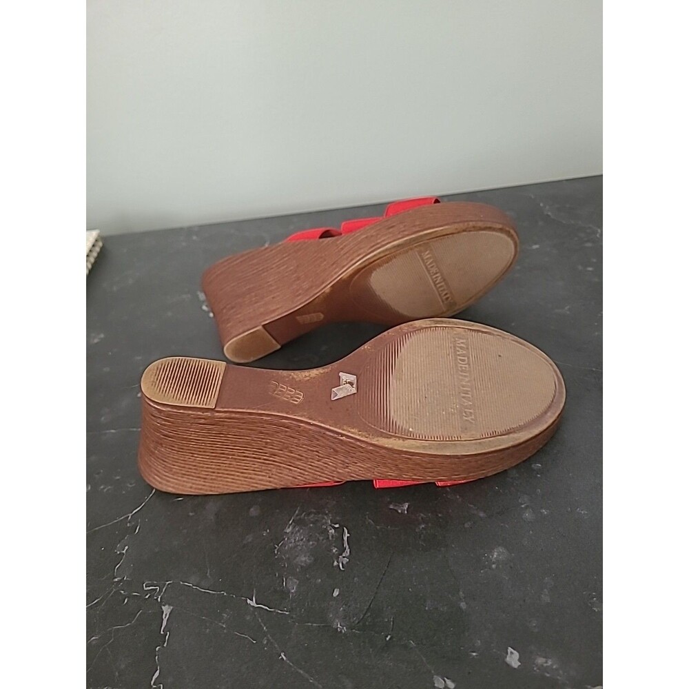 Italian Shoemakers Clover Mid Wedge Slip On Sandal Choose Sz 8.5 Color Red - Picture 5 of 6